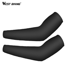 WEST BIKING Nylon Outdoor Cycling Arm Sleeves Black White Summer Basketball Arm Sleeves For Men Women Protection Sleeves 2024 - buy cheap