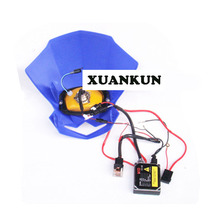 XUANKUN Cross Street Car Ride Motocross Modified Headlight Assembly Hernia Headlights Grimace Light Kit 2024 - buy cheap