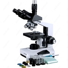 Microscópio trinocular de led com composto biológico, fornecimento de amscópio 40x-1600x 2024 - compre barato
