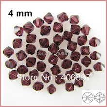 Free Shipping! 720pcs/Lot,  Chinese Top Quality 4mm Amethyst Crystal Bicone Beads 2024 - buy cheap