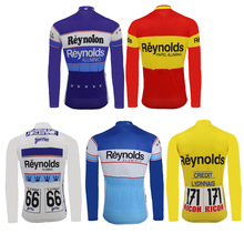 NEW long sleeve man cycling jersey wear bike Winter Fleece or no Fleece white yellow blue cycling clothing MTB 2024 - buy cheap