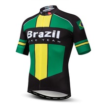 2021 Cycling Jersey Men's Bike Jerseys Mountain MTB Shirts Short Sleeve Brazil Pro Team Maillot Ciclismo Top Summer Wear Road 2024 - buy cheap