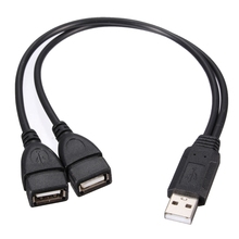 Универсальный Разветвитель USB 2,0 «папа»-«мама» с двумя USB-портами 2024 - купить недорого