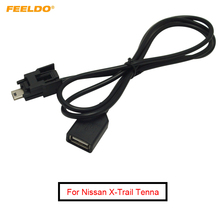 FEELDO 10 шт. автомобильный аудио радио USB к мини USB порт переключатель кабель адаптер для Nissan X-Trail Tenna Bluebird Sylphy #5661 2024 - купить недорого