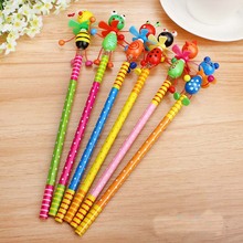 6PCS Creative Wooden Animals Kawaii Students Pencil With Head Children Cute Cartoon Personality Kids Pencil Gifts School Supply 2024 - buy cheap