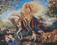 White Horse Goddess Forest Animal Arts Needlework Embroidery DIY Cross Stitch Kits Crafts 18CT14CT Unprinted Home Decor Handmade 2024 - buy cheap