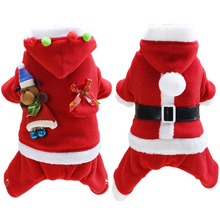 Christmas Pet Dog Clothes for Small Dogs Winter Warm Puppy Cat Clothing Jumpsuit Chihuahua Pug Hooded Coat Jackets Pets Costumes 2024 - buy cheap