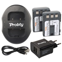 PROBTY-Batería de NB-2L, cargador Dual USB, enchufe estadounidense/europeo para Canon EOS 400D, S80, S70, S50, S60, 350D, G7, G9, 2 uds. 2024 - compra barato