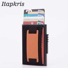 Itapkris Automatic Pop Up CardHolder Men High Quality Business Aluminum Card Wallet Travel Fashion RFID Case Protect bank card 2024 - buy cheap