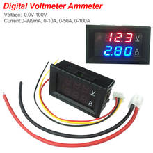 DC 100V 10A Voltmeter Ammeter Blue + Red LED Amp Dual Digital Volt Meter Gauge Current Meter Tester 2024 - buy cheap