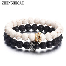 Fashion Acrylic Distance Bracelets For Women Men Classic Black and White Charm Beads Bracelet & Bangles Jewelry 2024 - buy cheap