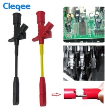 Cleqee-Clips de prueba de aguja de perforación profesional, gancho de sonda de prueba de multímetro con enchufe de 4mm, P5005, 2 uds., 10A, 2018 2024 - compra barato