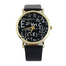 Timezone #301 Luxury Womens Watch Math Symbols Faux Leather Analog Quartz Watch 2024 - buy cheap
