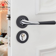 Cerradura de madera para puerta del dormitorio, accesorio negro y silencioso, cierre nórdico para interior americano 2024 - compra barato