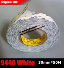 (30 мм * 50 м * 0,15 мм) 3 м прочная двухсторонняя Липкая лента 9448 белая для электрических компонентов, табличка с названием, Резиновая полоса светодиодный ОД, ЖК-экран 2024 - купить недорого