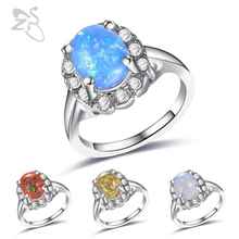 ZS Crystal Rings CZ Engagement Rings for Women Natural Opal Rings AAA Cubic Zirconia Fashion Jewelry Wedding Anillos Bague Femme 2024 - buy cheap