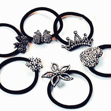 Tiara de corona de imitación de varias formas, banda elástica, cuerda de cuello, accesorios Retro Para el cabello, JWD66 2024 - compra barato