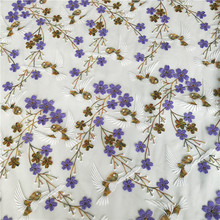 Projeto da flor do pássaro bordado tela do laço Vestido De Noiva de Tule Saia Material de tecidos para patchwork 2024 - compre barato