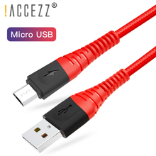 !ACCEZZ 2M Nylon Micro USB Cable For Samsung Galaxy S7 S6 Edge Android Mobile Phone Charging Cable For Xiaomi USB Charging Cord 2024 - buy cheap