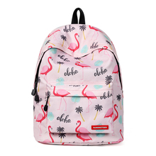 Flamingo Printing Backpack School for Girls Kids 2019 Women Fashion Backpack Bags for College Student  Large Capacity Travel Bag 2024 - buy cheap