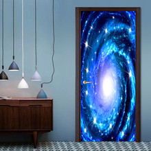 3D Sticker Modern Galaxy Starry Sky Landscape Kids Bedroom Abstract Art Door Sticker PVC Self-Adhesive Home Decals Wall Stickers 2024 - buy cheap