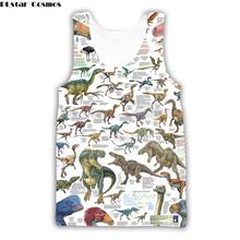 PLstar Cosmos-Camiseta sin mangas con estampado 3D de dinosaurio para hombre, chaleco Unisex de estilo Retro, ropa de calle informal, tops sin mangas, HY587 2024 - compra barato