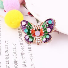 LUBOV Vivid Like Colorful Enamel Butterfly Brooches Pins Crystal Rhinestone Inlaid Butterfly Gold Color Metal Brooch Pin 2019 2024 - buy cheap