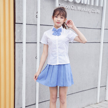 Girls Summer School Uniform Students Short Sleeve School Wear Navy Sailor Suit Performance Suit Short-sleeved Shirt Suit  D-0573 2024 - buy cheap