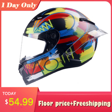 Completa Rosto Capacete de moto rcycle pintura em aquarela casco de moto racing capacete Capacete moto ciclista DOT moto ciclista 2024 - compre barato