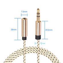 3,5 мм разъем папа-мама Aux кабель 3,5 мм аудио удлинитель для наушников удлинитель сплиттер адаптер для iPhone Samsung плеер ПК MP4 2024 - купить недорого