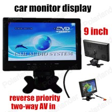 Цифровой TFT LCD Full HD 9 дюймов Автомобильный Монитор запасная задняя камера двухсторонняя AV в обратном приоритете автомобильный монитор дисплей 2024 - купить недорого