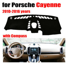 RKAC Car dashboard cover mat for Porsche Cayenne with Compass 2010-2016 Left hand drive dashmat pad dash covers auto accessories 2024 - buy cheap