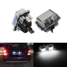 ANGRONG 2pcs 18 SMD LED Car License Number Plate Light No Error 6000K White For Mercedes W204 W212 C207 C216 W221 R231 2024 - buy cheap