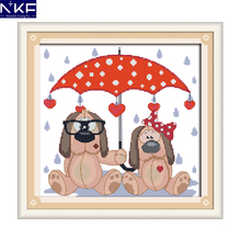 NKF Cute Puppy Cartoon Counted Cross Stitch 11CT14CT DIY Cross Stitch Kits Embroidery for Home Decor Needlework Cross Stitch 2024 - buy cheap