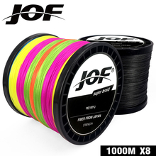 2019NEW JOF 1000M 8 Strands 22-88LB New PE Braided Fishing Wire Multifilament Super Strong Fishing Line Japan Multicolour 2024 - buy cheap