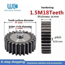 1pc 1.5M 18Teeth MOD1.5 gear rack 18T hardened thickness 15mm 1.5 module gear pinion cylindrical spur gear 2024 - buy cheap