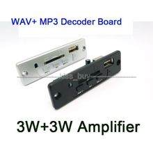 DC 3.7V-5V Stereo 3W+3w Amplifier WAV+ MP3 player Decoder Board USB SD/Card 2024 - buy cheap