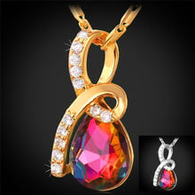 Jewelry Pendant Necklace For Women Gold Color Chain Fancy Stone Cubic Zirconia Luxury Necklace P1154 2024 - buy cheap