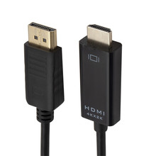 Cable adaptador de puerto de pantalla de 1,8 M a HDMI, 4K x 2K, chapado en oro, DisplayPort, para MacBook Air, Dell, Monitor 2024 - compra barato