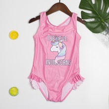 Bañador de unicornio de una pieza para niña, traje de baño rosa a la moda, ropa de playa Bonita, g51-jx3 de baño de unicornio 2021 2024 - compra barato