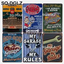 [SQ-DGLZ] New My Garage My Rules Tin Sign Car Service Wall Decor Repair Metal Crafts Garage Painting Plaques Art Poster 2024 - buy cheap