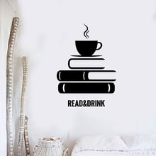 Books Vinyl Decal Quote Book Bookstore Library Room Wall Stickers Mural Removable Wallpaper For coffee shop Classroom Decor L590 2024 - buy cheap