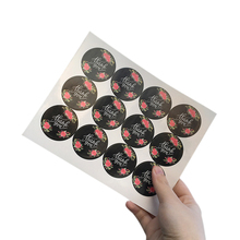 120 Pcs/lot Black Flower Circular Paper Sticker Thank you Sealing label for Gifts Baking Packaging Cake Box Envelop Sealing 2024 - buy cheap