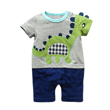 Baby Girls Boys Clothes 2020 Summer Cartoon Embroidery Dinosaur Baby Rompers Infant Jumpsuit Newborn Clothing 2024 - buy cheap