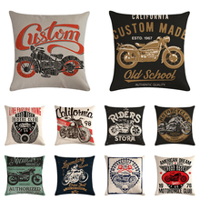 Motorcycle Poster Art Letter Print Ride Your Way Home Decoration Throw Pillow Case Vintage Motor Bike Sofa Cushion Cover ZY911 2024 - buy cheap