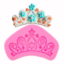 Royal Crown-Molde Flexible de silicona para Fondant, molde seguro para alimentos, resina, arcilla, chocolate, fondan 2024 - compra barato