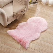 Junrjou Rectangle Soft Sheepskin Fluffy Area Rug Faux Fur Carpet Shaggy Long Hair  Mat Living Room Seat Pad Home Decor 2024 - buy cheap