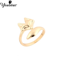 Yiustar Hot Selling Rings Adjustable Cute Animal Fox Rings for Women Couple Rings Party Gift JZ017 2024 - buy cheap