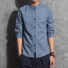 Men Cotton Linen Shirts Three Quarter Sleeve Kung Fu Shirt Tai Chi Suit Chinese Style Tang Clothing Hombre Camisa M-5XL TS-320 2024 - buy cheap