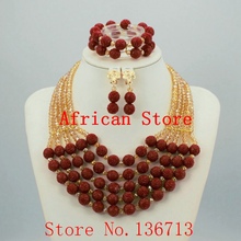 Conjunto de joyería nupcial para mujer, juego de collar con cuentas africanas nigerianas, color verde azulado, envío gratis, HD343-3 2024 - compra barato